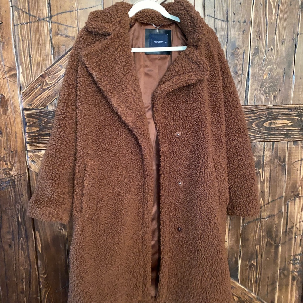 Faux shearling coat